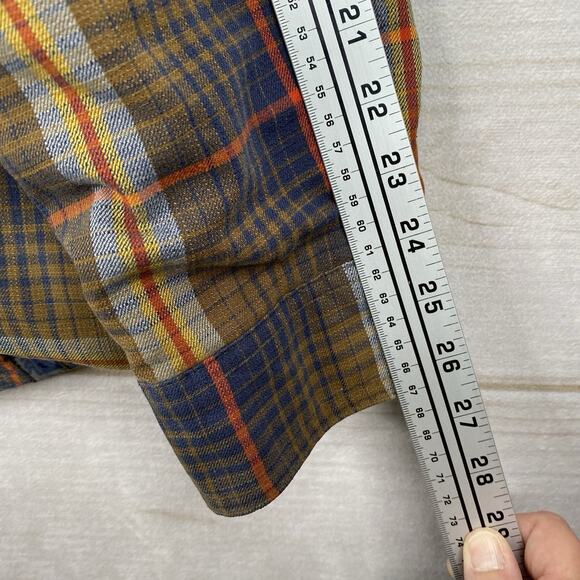 LL Bean Shirt Jacket Mens XL Plaid Canvas Flannel Lined Shacket Snap Pocket - Picture 10 of 12